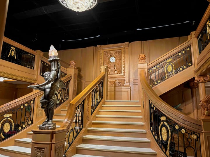 Recreation of the grand staircase from the Titanic